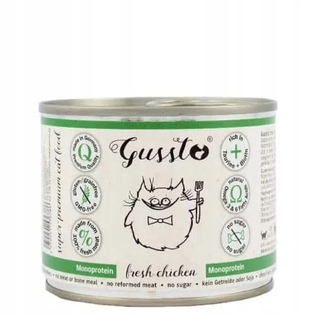 Gussto Karma dla kota Fresh Chicken Kurczak - karma mokra dla kota -  200g