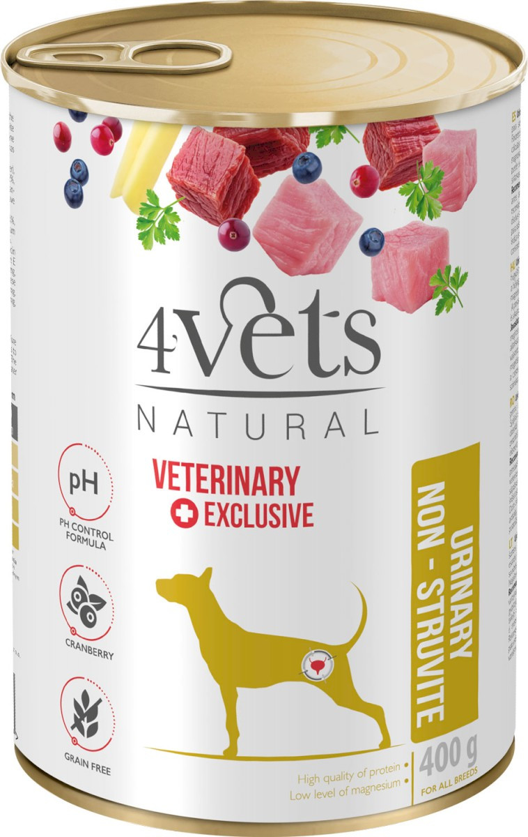 4VETS Natural URINARY NON STRUVITE dla psa 400g - Nabea.pl