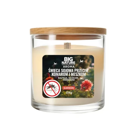 Big Nature Świeca sojowa przeciwko komarom i meszkom GARDEN 225g