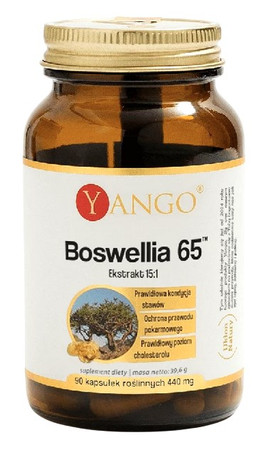 YANGO Boswellia 65 ekstrakt 15:1 - 370mg na wsparcie układu pokarmowego 90 kaps.