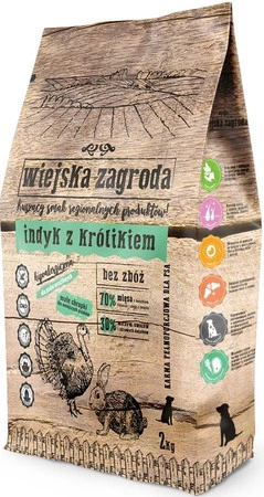WIEJSKA ZAGRODA Indyk z Królikiem bez zbóż S 2kg