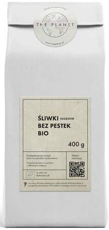 ŚLIWKI SUSZONE BIO 400 g - THE PLANET