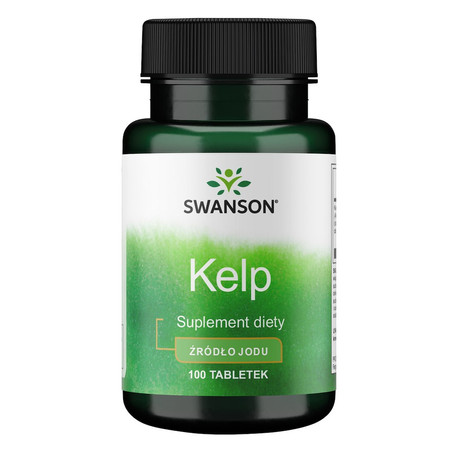Swanson Kelp 225 mcg na wsparcie pracę tarczycy 100 tabl.