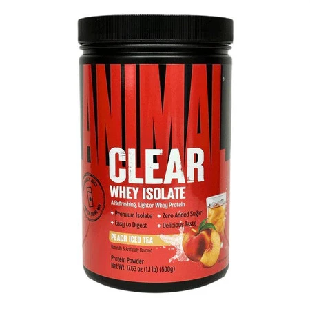 Animal Clear Whey Isolate odżywka białkowa 500 g smak Ice Tea brzoskwinia