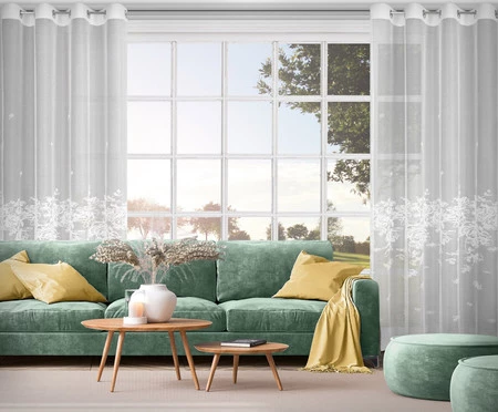 FIRANA GOTOWA ALEXIA 140 X 250 CM BIAŁY