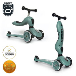 SCOOTANDRIDE Highwaykick 1 2w1 Jeździk i hulajnoga 1-5 lat Forest USZKODZONE OPAKOWANIE