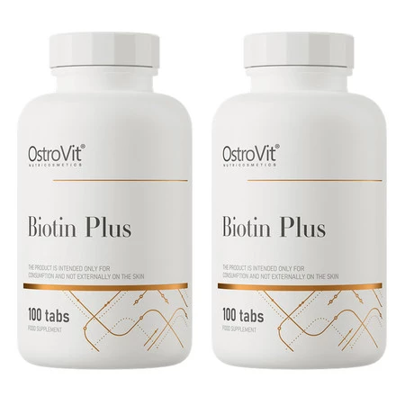 Zestaw 2x OSTROVIT Biotyna Plus 100 tabl.