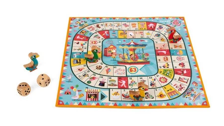 Janod Gra wyścig Gąski na karuzeli Carrousel