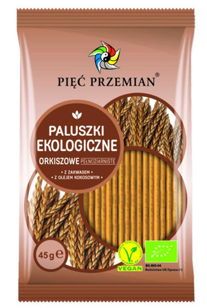 Pięć Przemian − Paluszki orkiszowe pełnoziarniste − 45 g