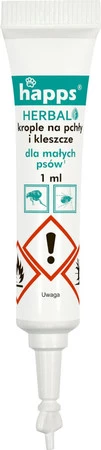 HAPPS Herbal - krople na pchły i kleszcze dla małych psów 5 - 10kg