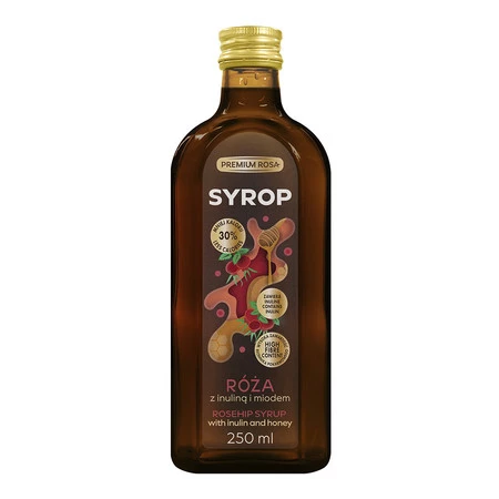 Syrop z owoców róży z inuliną i miodem 250 ml