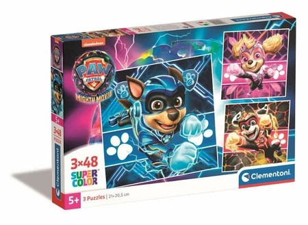 Clementoni Puzzle 3x48el SuperColor square Psi Patrol PAW PATROL MIGHTY MOVIE 25303