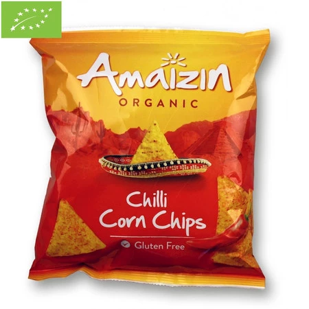 CHIPSY KUKURYDZIANE CHILI BEZGLUTENOWE BIO 75 g - AMAIZIN