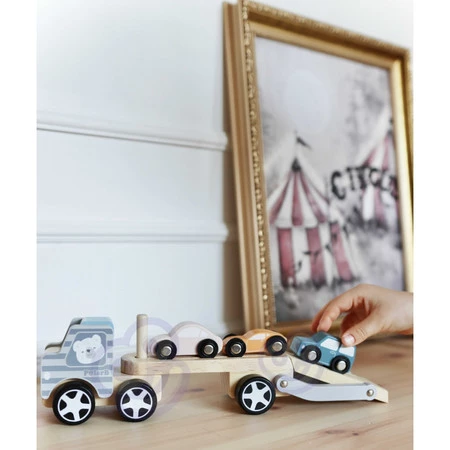 Viga − PolarB, drewniana laweta z samochodzikami