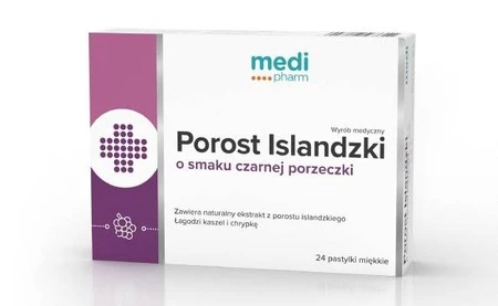 Wellmedica – ANGINMED, POROST ISLANDZKI – 24 past. KRÓTKA DATA 03.2024