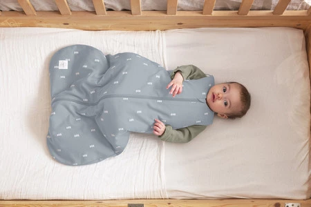 Lassig Śpiworek o grubości 2,5 tog Cozy Home Blocks light blue, rozm. 62-68 cm/3-6 miesięcy