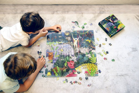 Mudpuppy Puzzle rodzinne świecące w ciemności Dżungla 500 elementów 8+