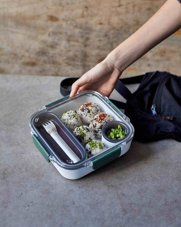 BB - Lunch box kwadratowy, oliwkowy