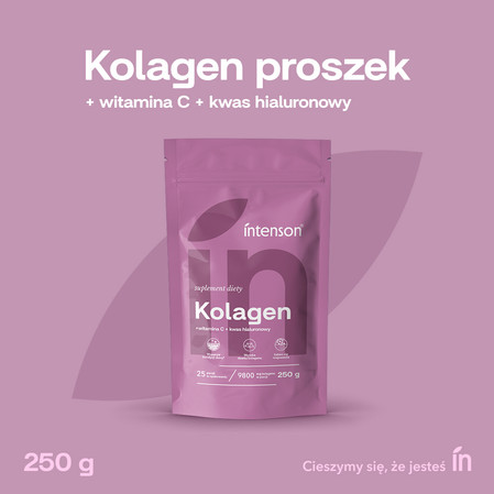 Intenson Kolagen + witamina C + kwas hialuronowy 250g