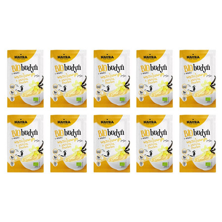 Zestaw 10x Budyń o smaku waniliowym BIO 38 g