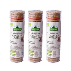 Zestaw: 3x EkoWital − Ciastka owsiane z owocami i orzechami BIO − 250 g