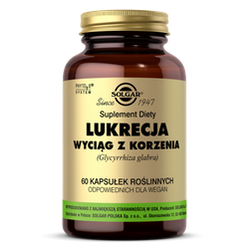 Solgar Lukrecja korzeń wyciag na wsparcie kontroli wagi 60 kaps.