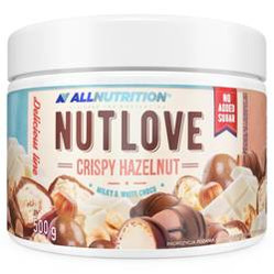 Allnutrition Nutlove Crispy Hazelnut krem orzechowy z białą czekoladą 500 g