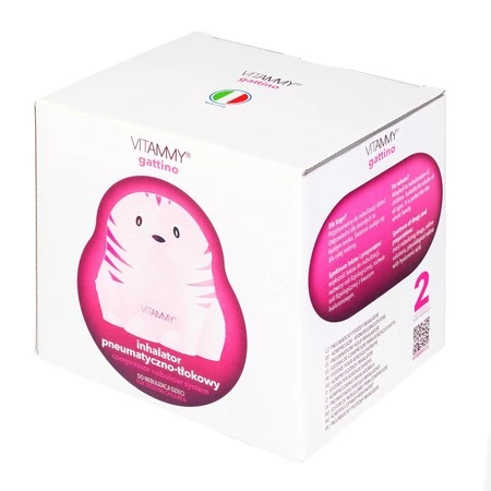 VITAMMY GATTINO A1503 Pink Inhalator dla dzieci w wesołym kształcie kotka