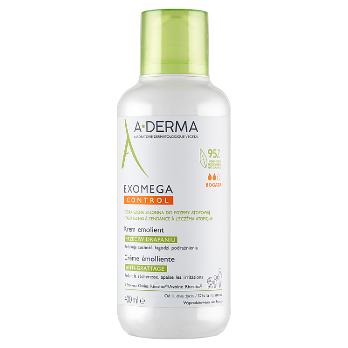 A-Derma Exomega Control Krem emolient przeciw drapaniu 400 ml - Nabea.pl