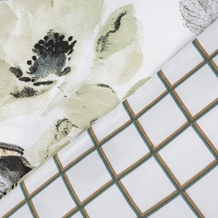Komplet pościeli satynowej Spring 32, 220 x 200 cm, Biały