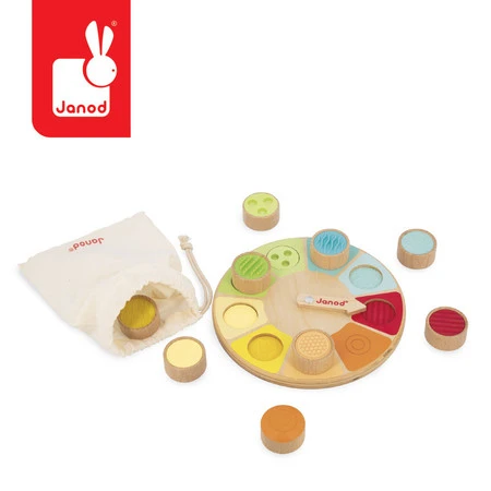 Janod Gra pamięciowa memory sensoryczne dotykowe Koło Sensoriel 2+