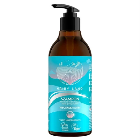Szampon do włosów niskoporowatych Wegański Aloes 400ml