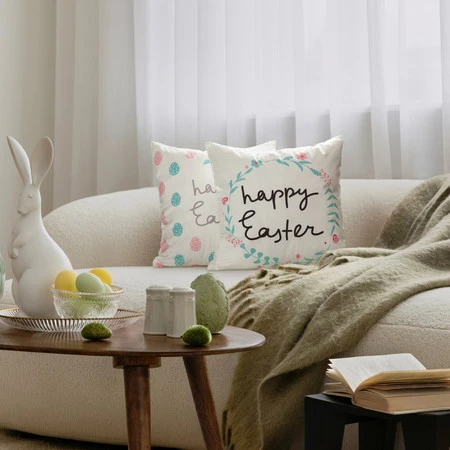 Poszewka Wiosna 4 45 x 45 cm, Biały