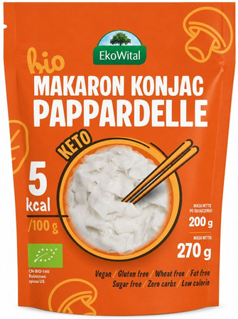 Makaron KONJAC pappardelle Bezglutenowy BIO 270 g/ 200 g