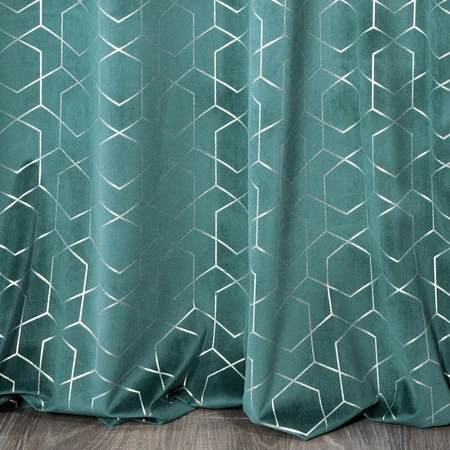 ZASŁONA GOTOWA MANDI 135 X 250 CM TURKUSOWY