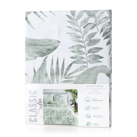 Komplet Pościeli Satynowej Spring 48 160 x 200 cm, Miętowy