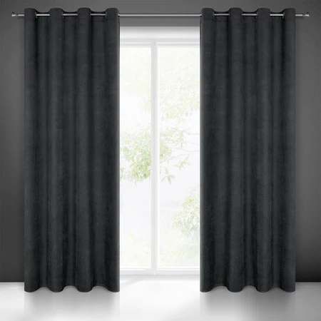 ZASŁONA GOTOWA MILO 140 X 250 CM CZARNY