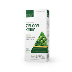 MEDICA HERBS Zielona kawa 550mg wsparcie redukcji masy ciała 60 kaps.