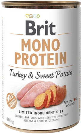 BRIT Mono Protein Turkey / Sweet Potato INDYK ZIEMNIAKI 400g