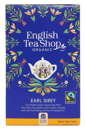 English tea shop, Ekologiczna herbata Earl grey - 20 saszetek