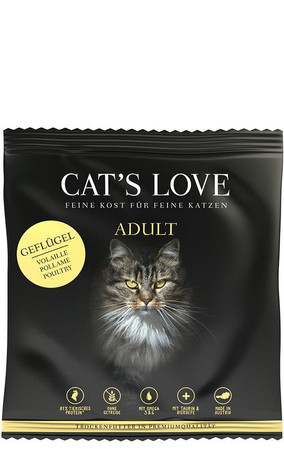 Zestaw 10x CAT'S LOVE Geflugel - sucha karma dla kota bez zbóż z drobiem (80g)