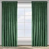 ZASŁONA GOTOWA D91 ROSA NA TAŚMIE 140 X 270 CM CIEMNOZIELONY