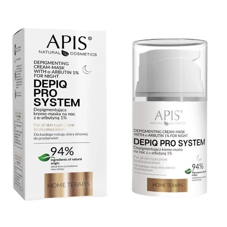 Depiq Pro System depigmentująca kremo-maska na noc z α-arbutyną 1% 50ml