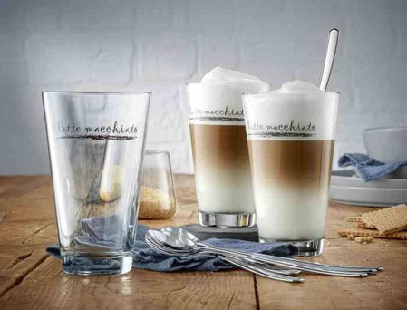 WMF- Filiżanki do Latte Macchiato z łyżeczkami 6sz
