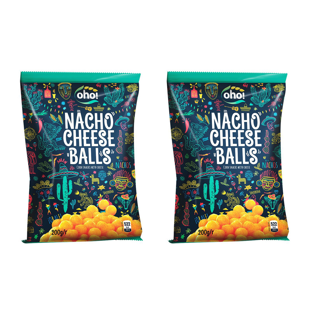 Zestaw 2x Chipsy kukurydziane kuleczki o smaku serowym 200g - Nabea.pl