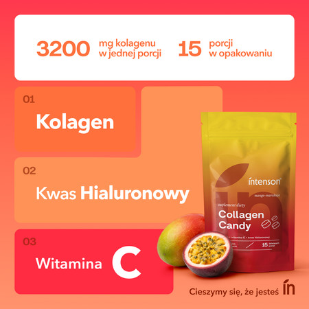Intenson Collagen Candy 60 tabl. smak mango i marakuia