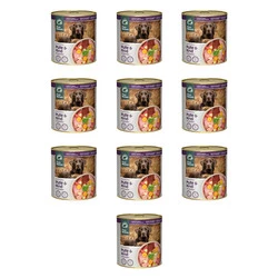 Zestaw 10x PURE NATURE DOG Pute Rind - indyk i wołowina z marchewką i fenkułem dla dorosłych psów (800g)