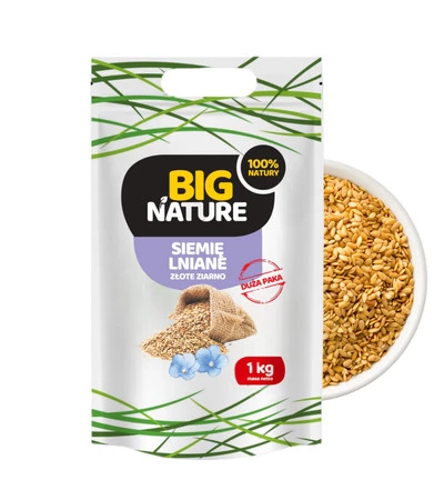 Big Nature Siemię Lniane Złote ziarno 1 kg