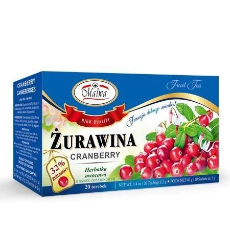 Herbata żurawinowa 20*2g fix MALWA