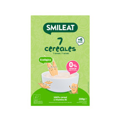 Smileat, Bio Kaszka dla niemowląt 7 zbóż 6m+, 200g